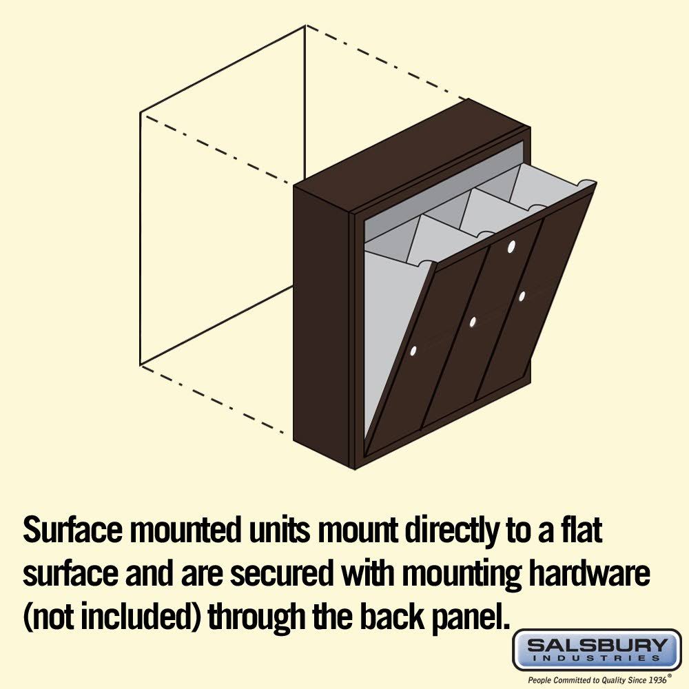 Bronze 3 Door Vertical Mailbox O569