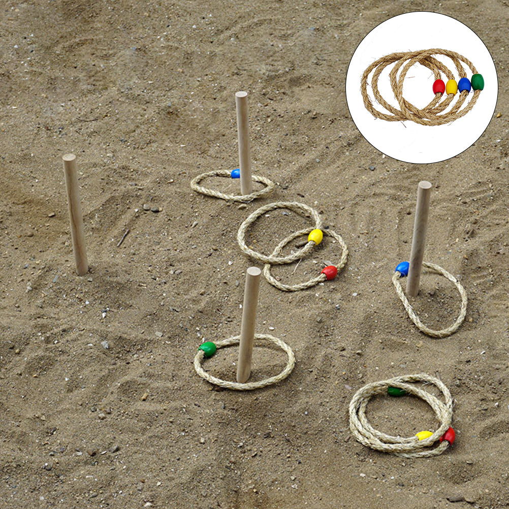 16 PCS Wooden Ring Toss Game Z33970