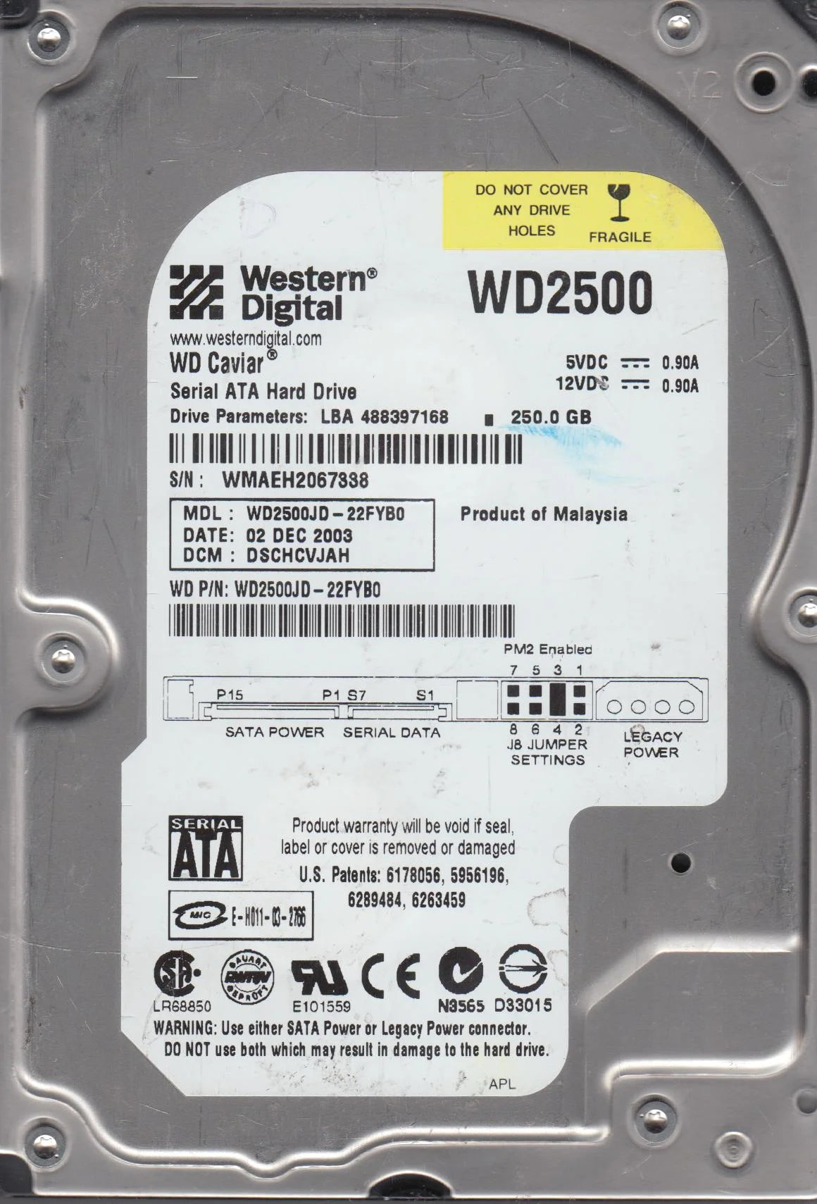 250GB SATA 3.5 Hard Drive C511