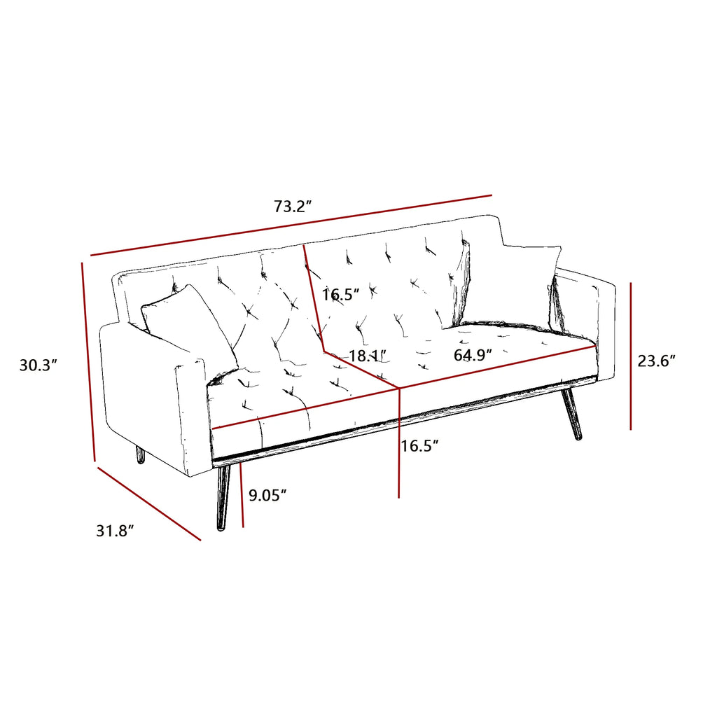 Convertible Folding Futon Sofa Bed G11949