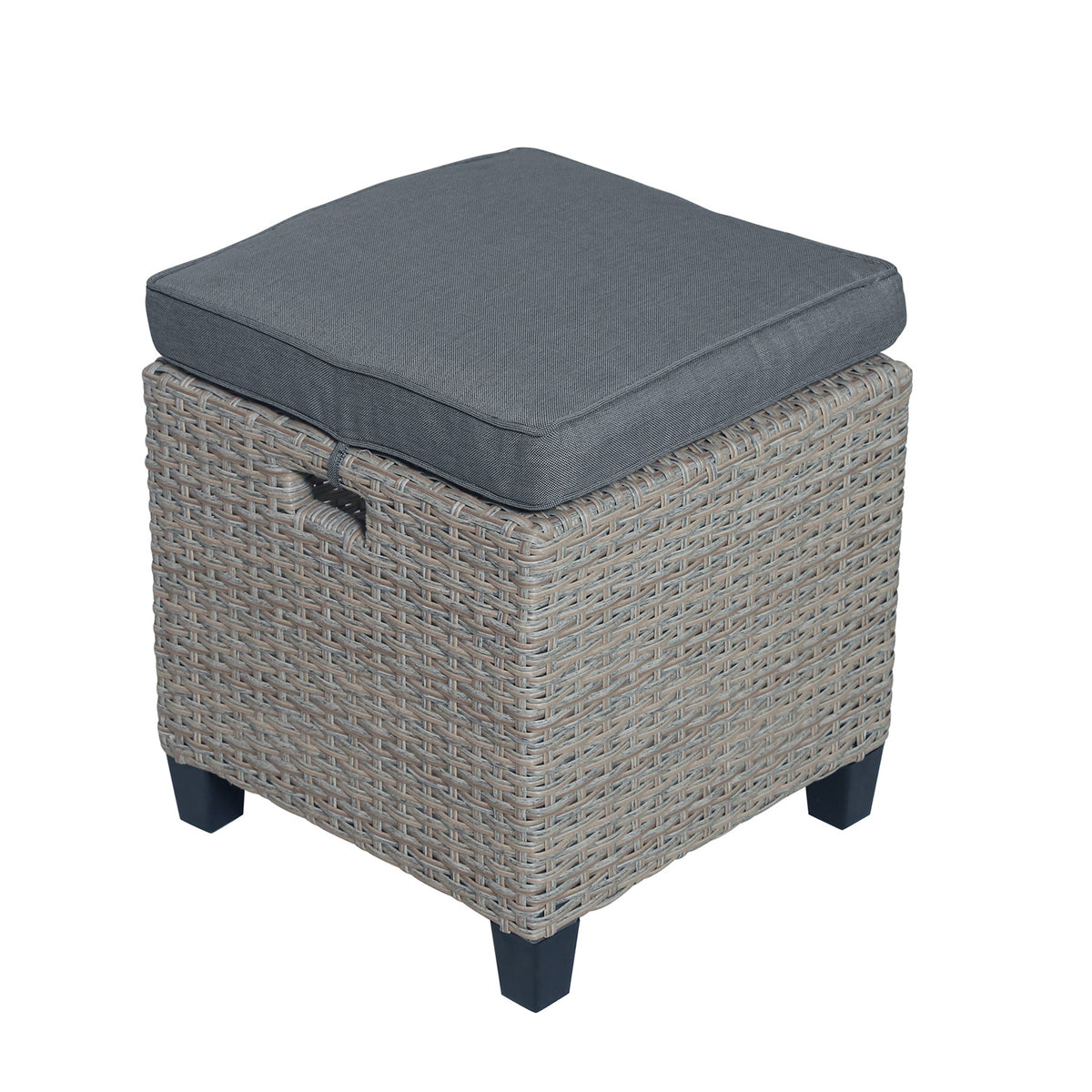6pcs Outdoor Rattan Wicker Patio Furniture Set with Grey Cushion U884