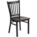Black Vertical Back Metal Restaurant Chair K105