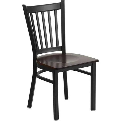 Black Vertical Back Metal Restaurant Chair K105