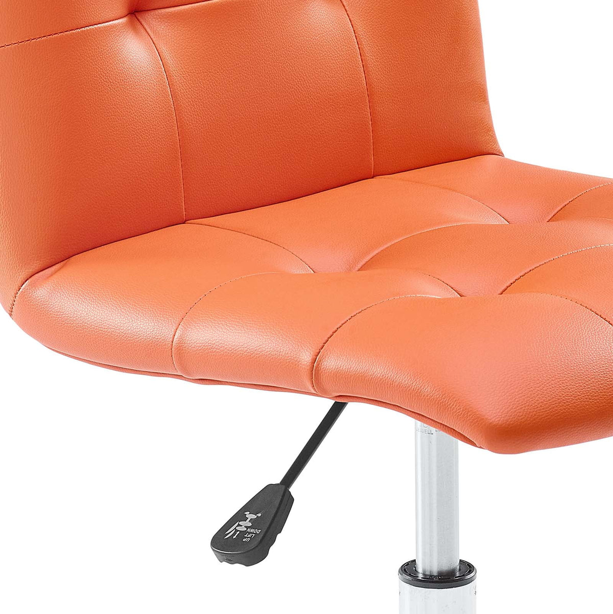 Orange Armless Mid Back Office Chair I698