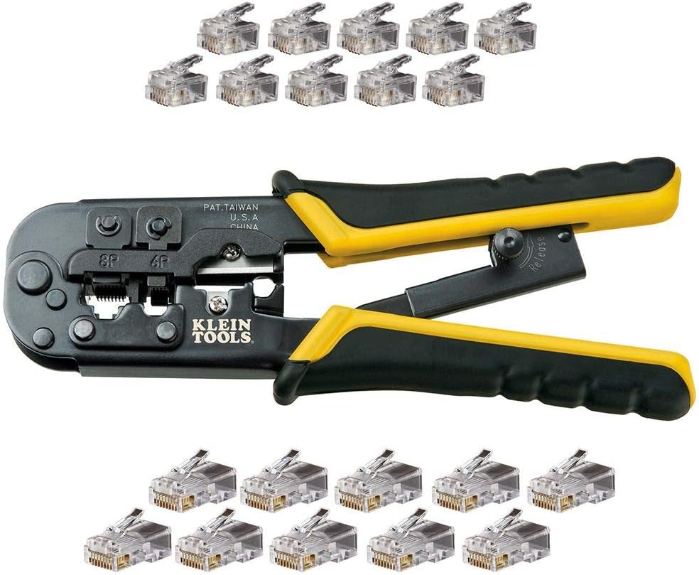 Compact Ratcheting Modular Data Cable Crimper Wire Stripper Wire Cutter Y13032