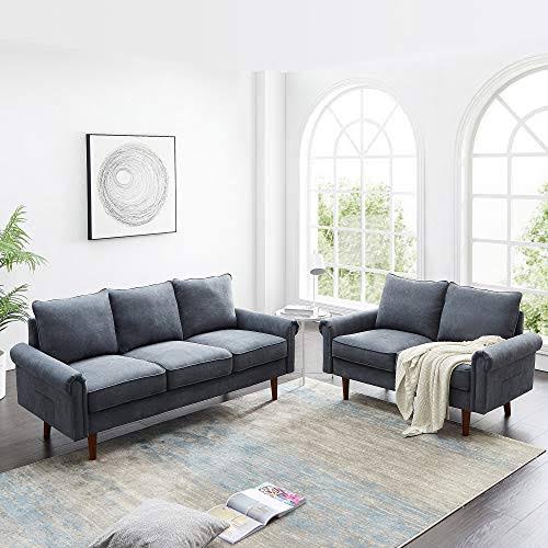 Gray 2-Piece Sofa Loveseat and 3-Seater Couch A915687