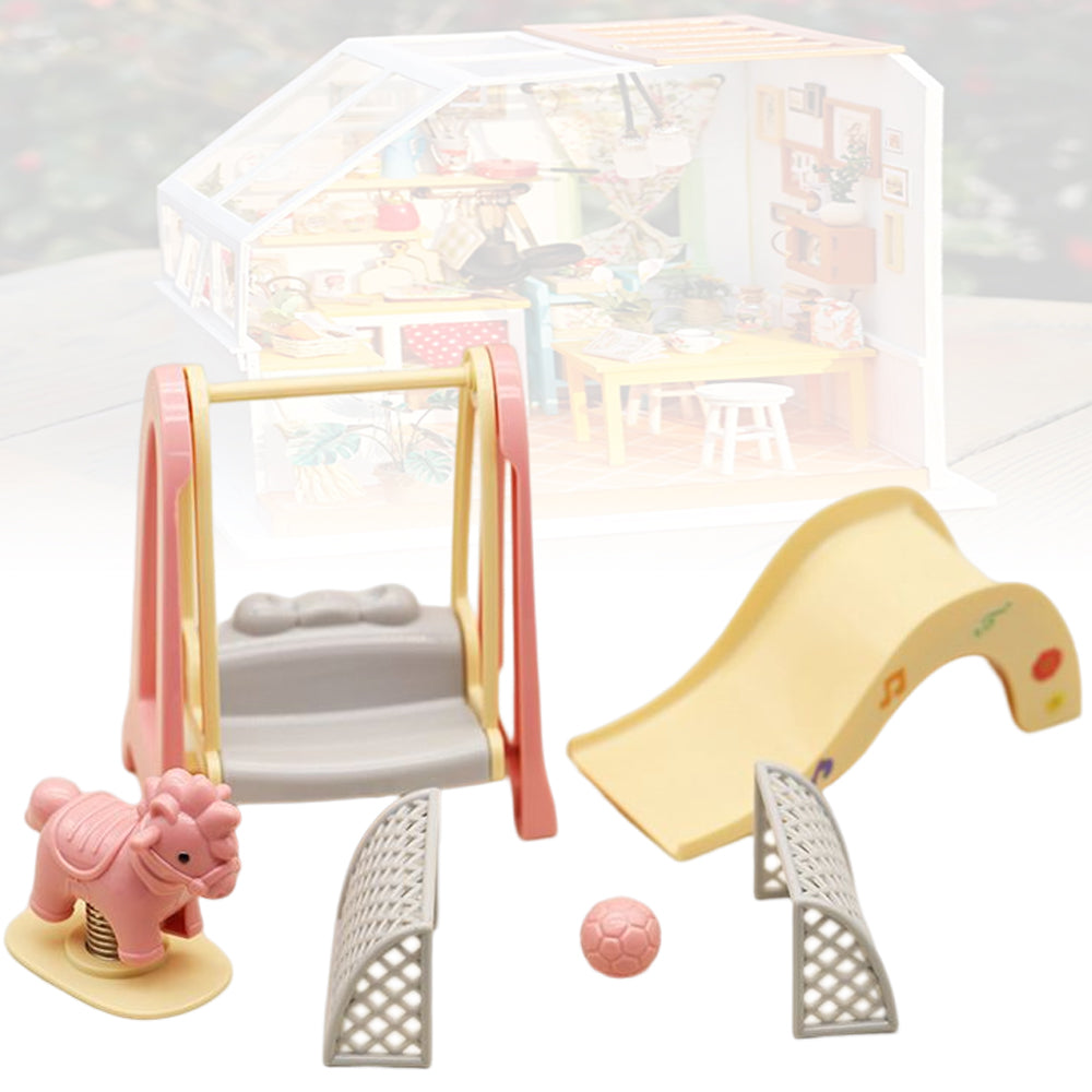 1/12 Scale Mini Slide Amusement Park Dolls House Decoration Accessory Toy Set M14583