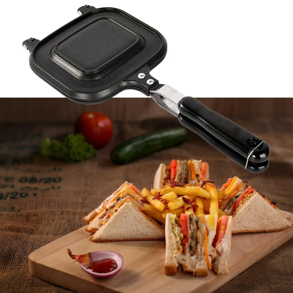 Double Sided Non Stick Sandwiches Maker with Heat Resistant Handles P87191