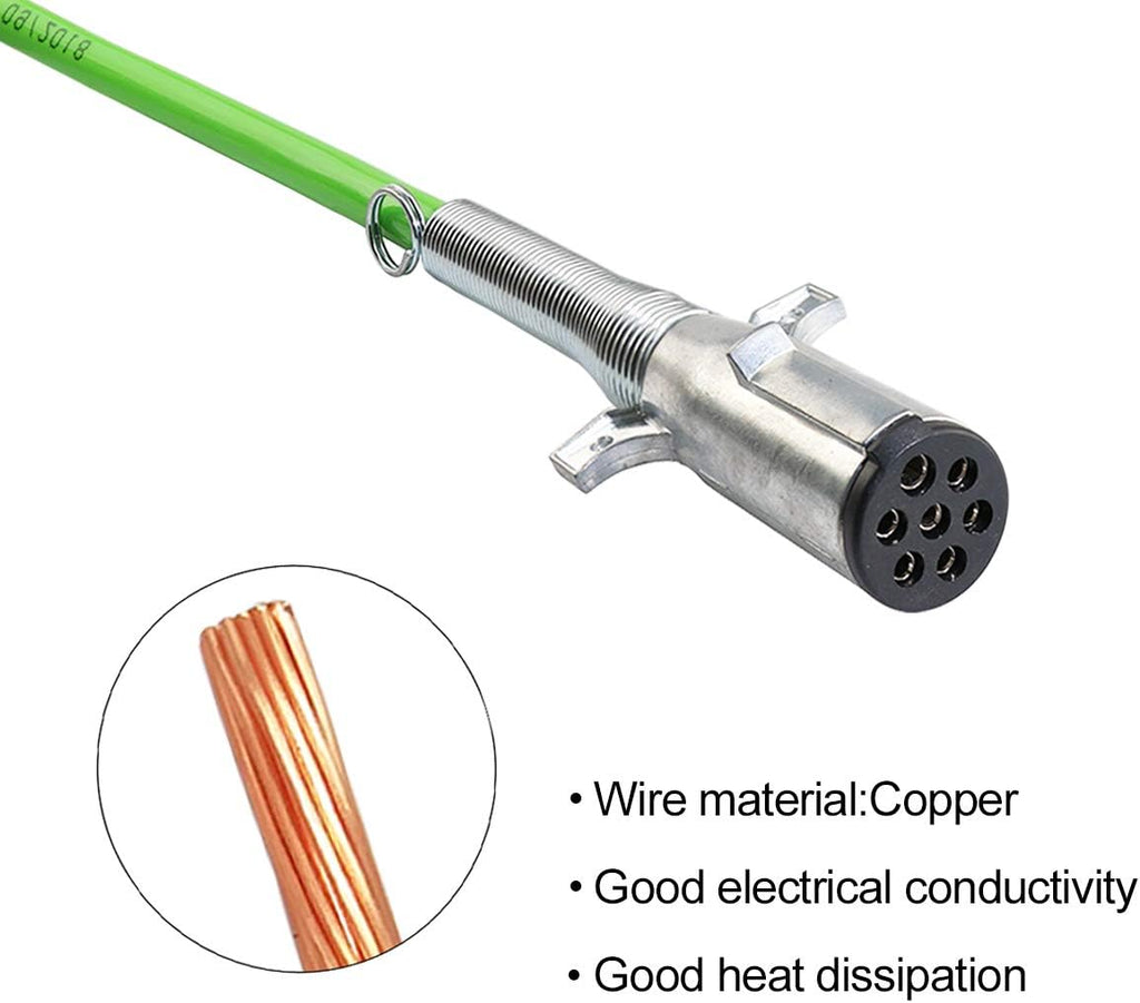 15ft 3 in 1 ABS & Power Air Line Hose Wrap 7 Way Electrical Cable with Handle Grip V461489