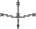Quad LED LCD Monitor Stand up Desk Mount Extra Tall 31.5 inch Pole Heavy Duty Fully Adjustable Stand for 4 Screens up to 27 inch Pack of 2 P5312