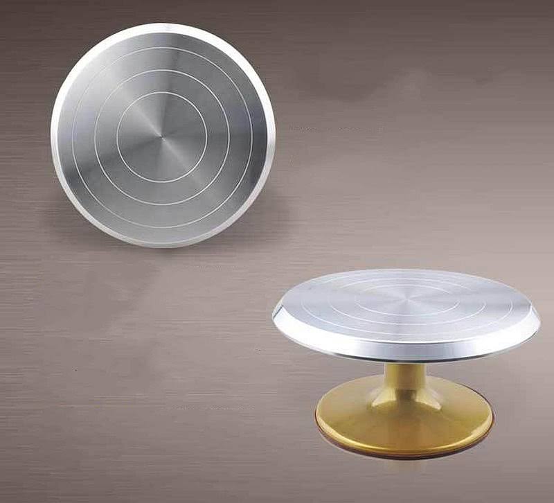 Gold Aluminum Alloy Cake Decorating Turntable Q551