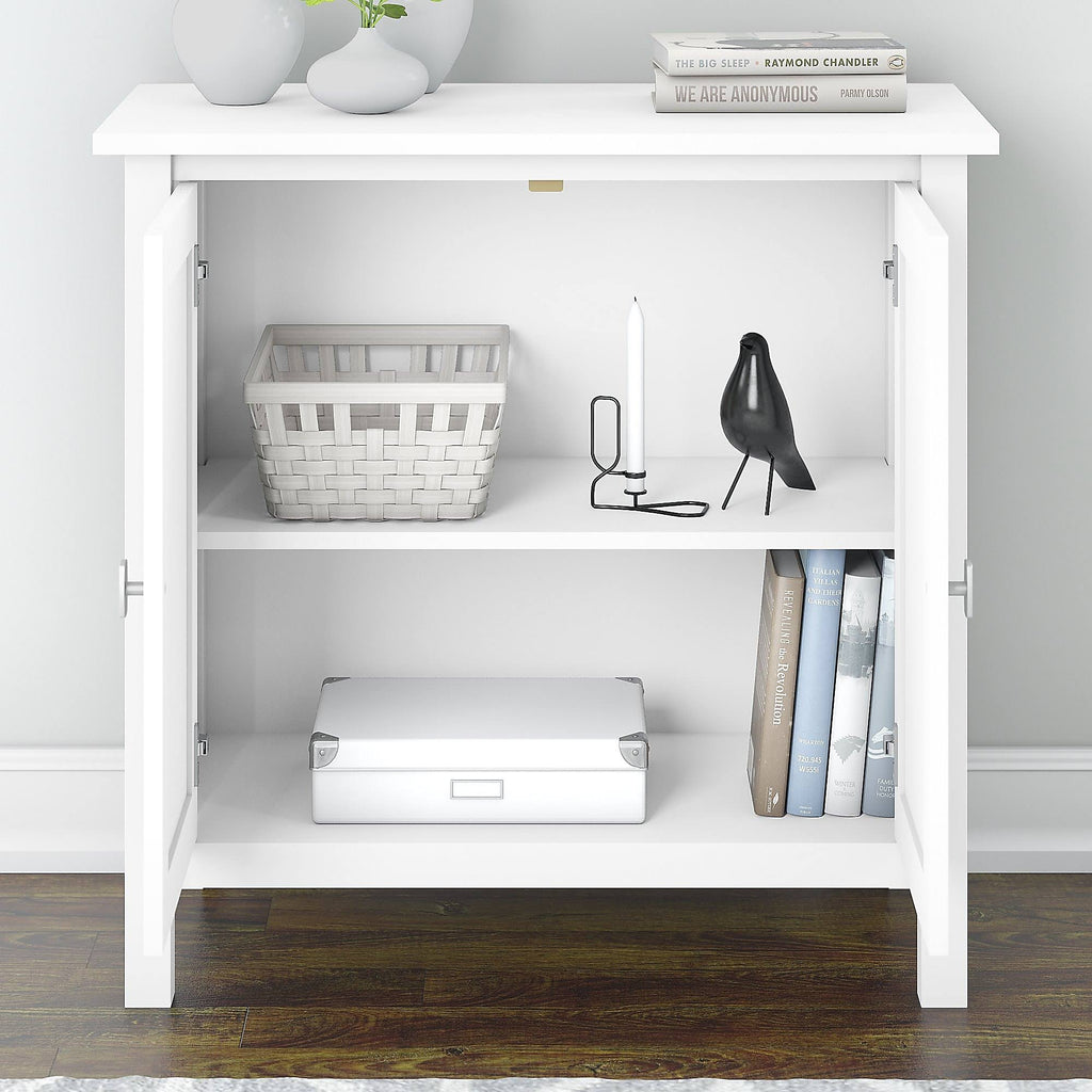 Pure White Accent Storage Cabinet with Doors K25092