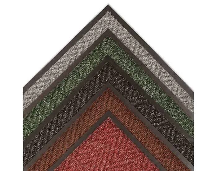 Gray Blended Yarn Carpeted Entry Mat with Vinyl Backing F87579