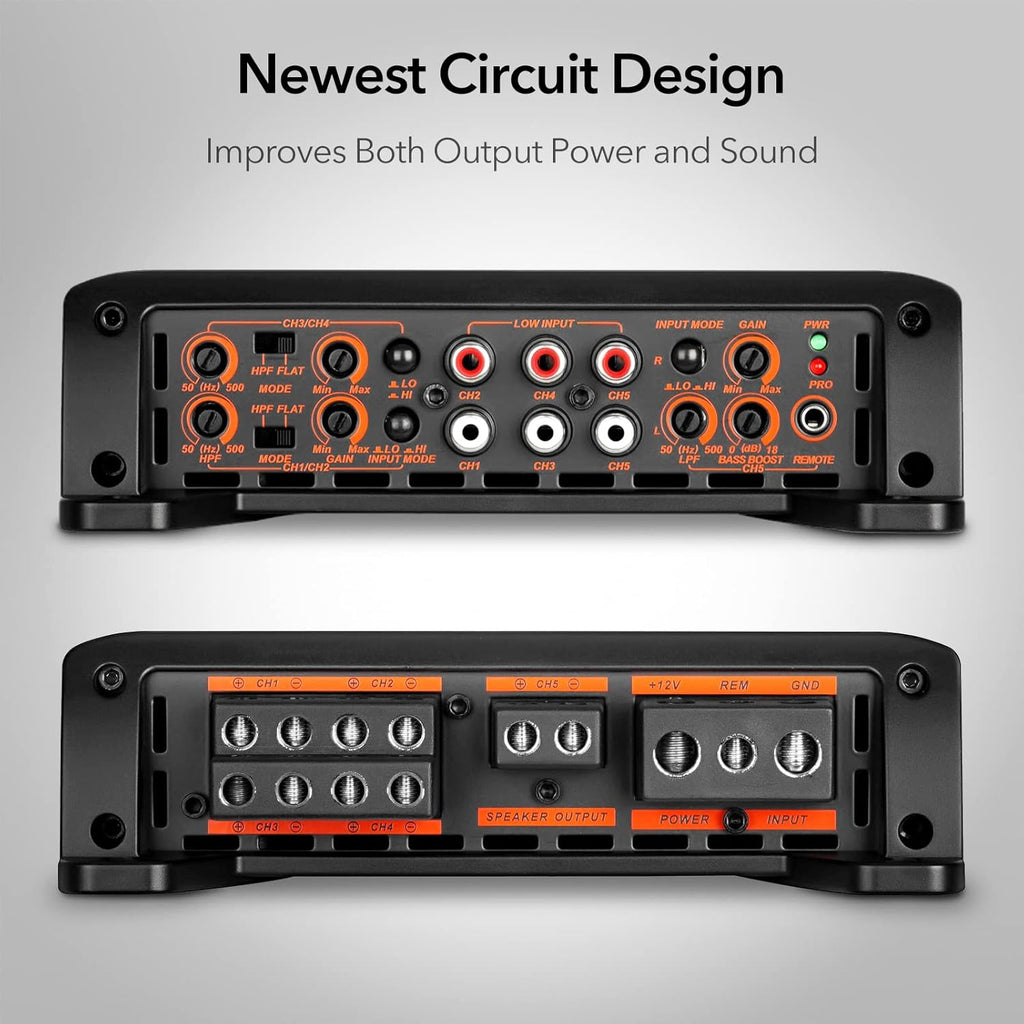 300 Watts Max Power 2 Channel Car Amplifier U116