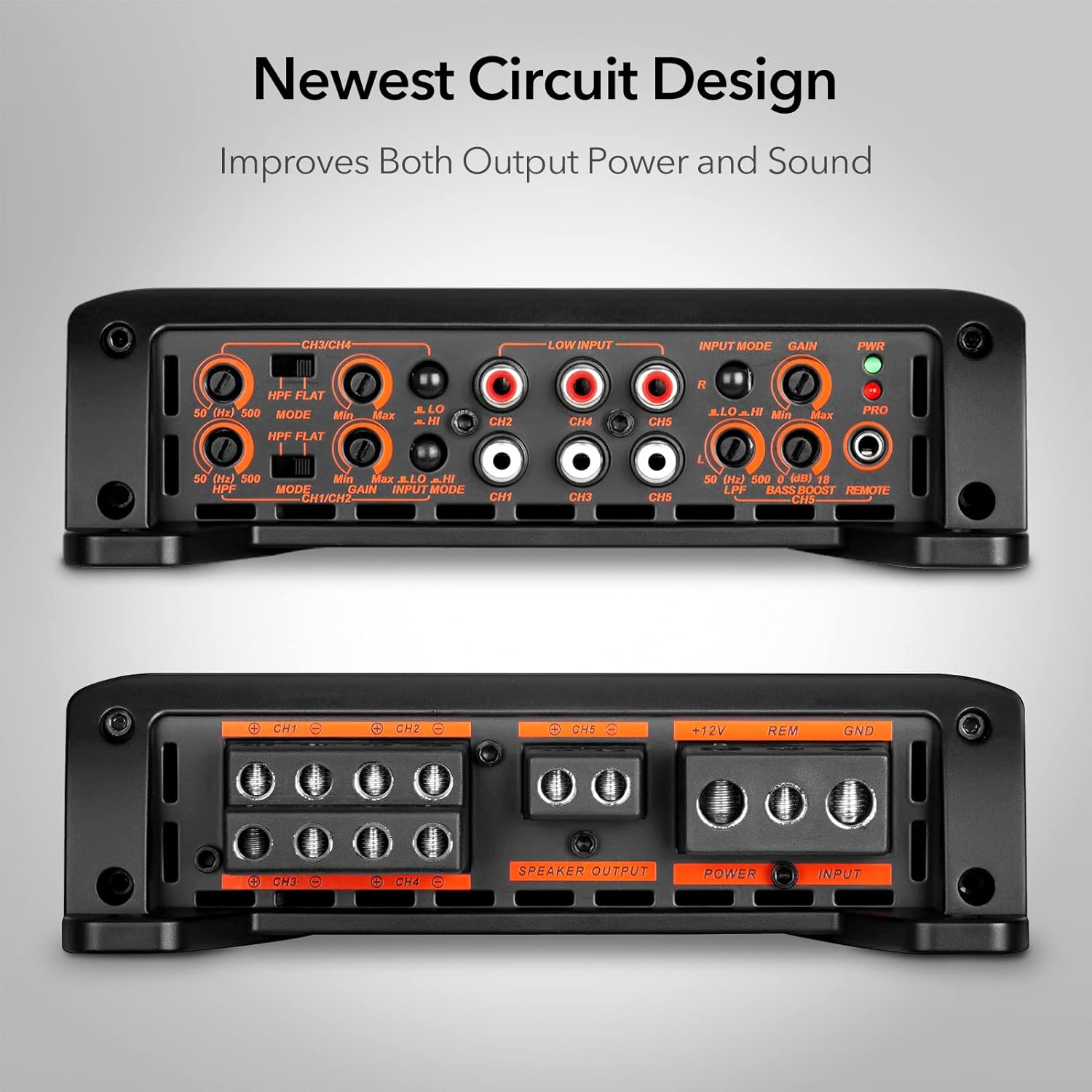 300 Watts Max Power 2 Channel Car Amplifier U116