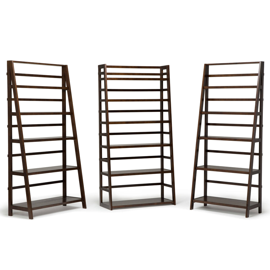 White Solid Wood Bookcase U507