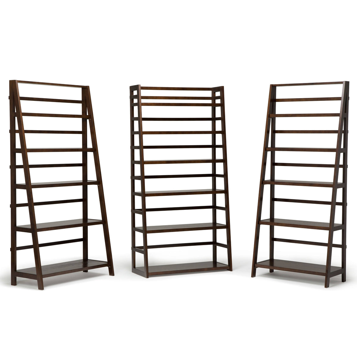 White Solid Wood Bookcase U507