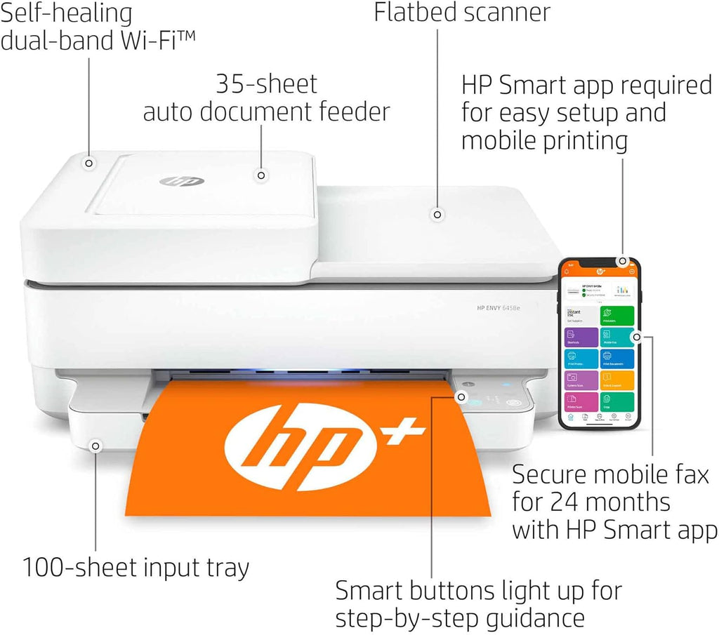 White All-in-One Wireless Color Inkjet Printer O73589