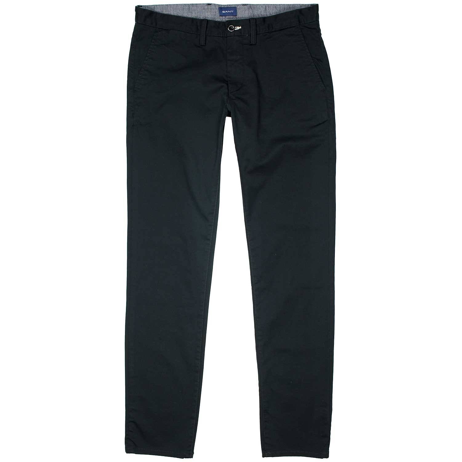 Slim Fit Twill Chinos, Black I395619