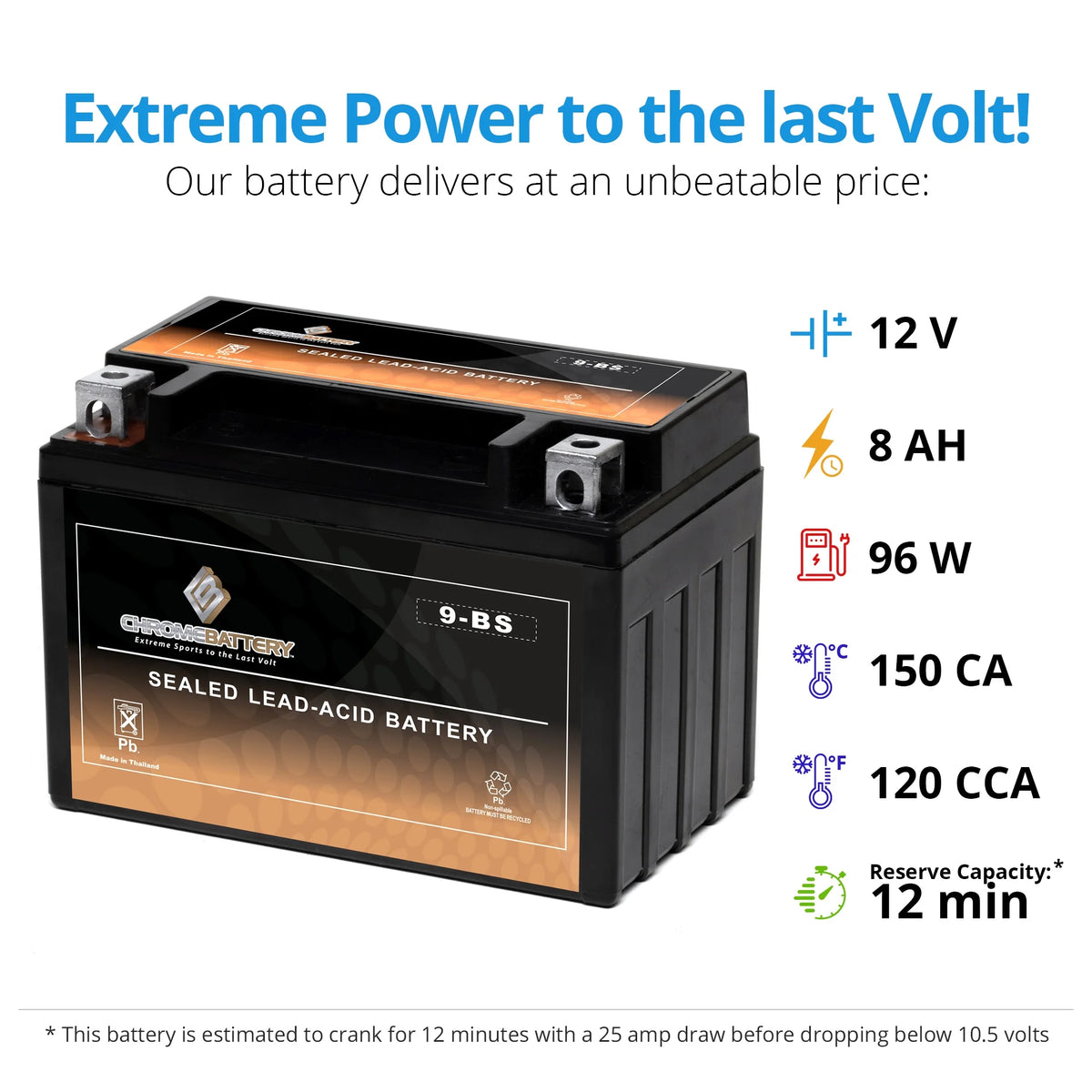 YTX9-BS Motorcycle Battery N7093