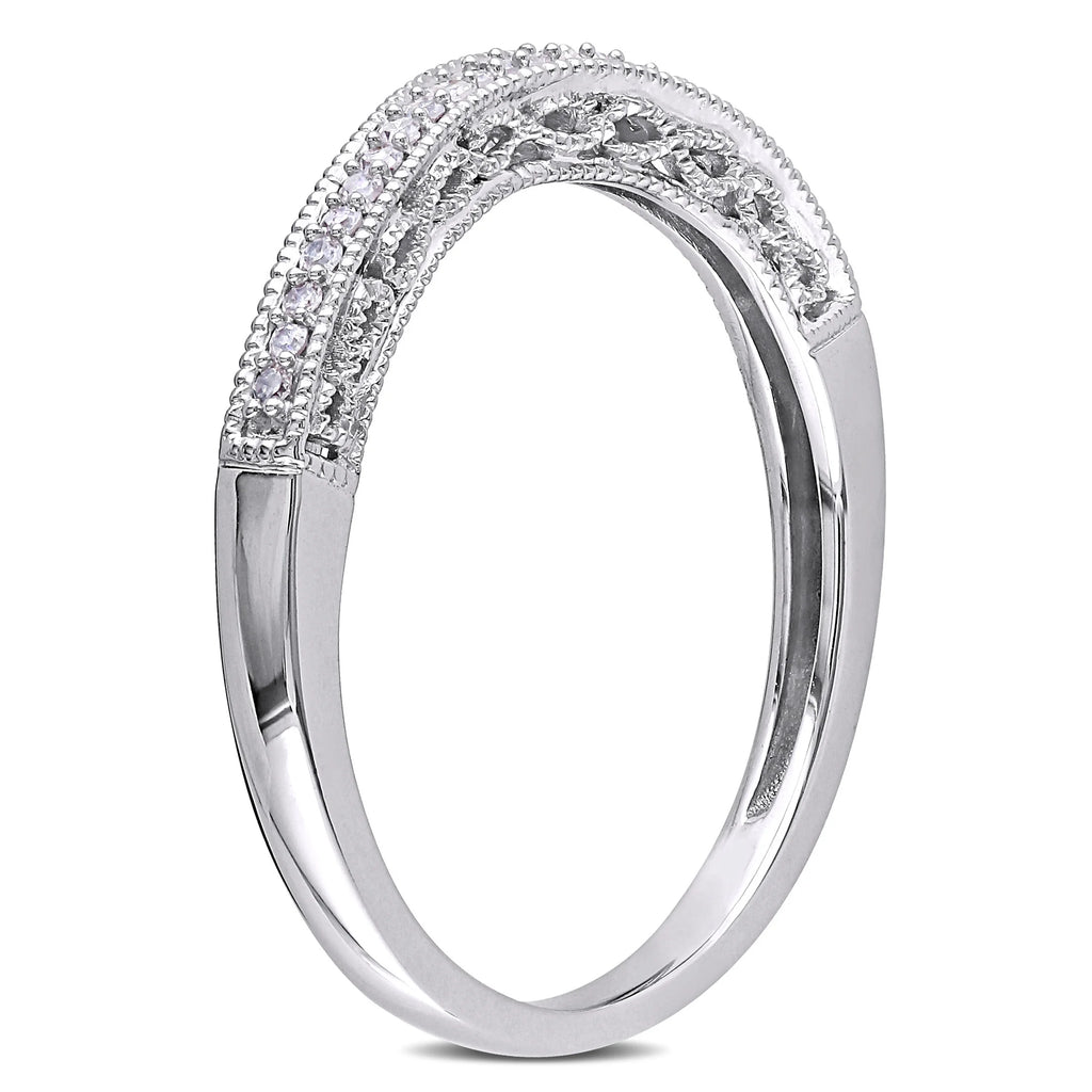Diamond Accent Semi-Eternity Band in 10kt White Gold I778538