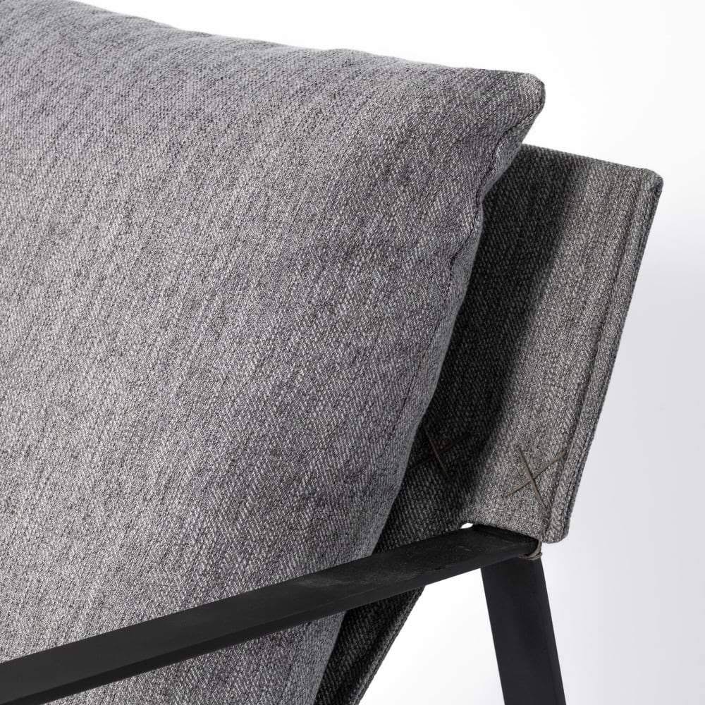Castlerock Gray Metal Frame Sling Accent Chair P45567