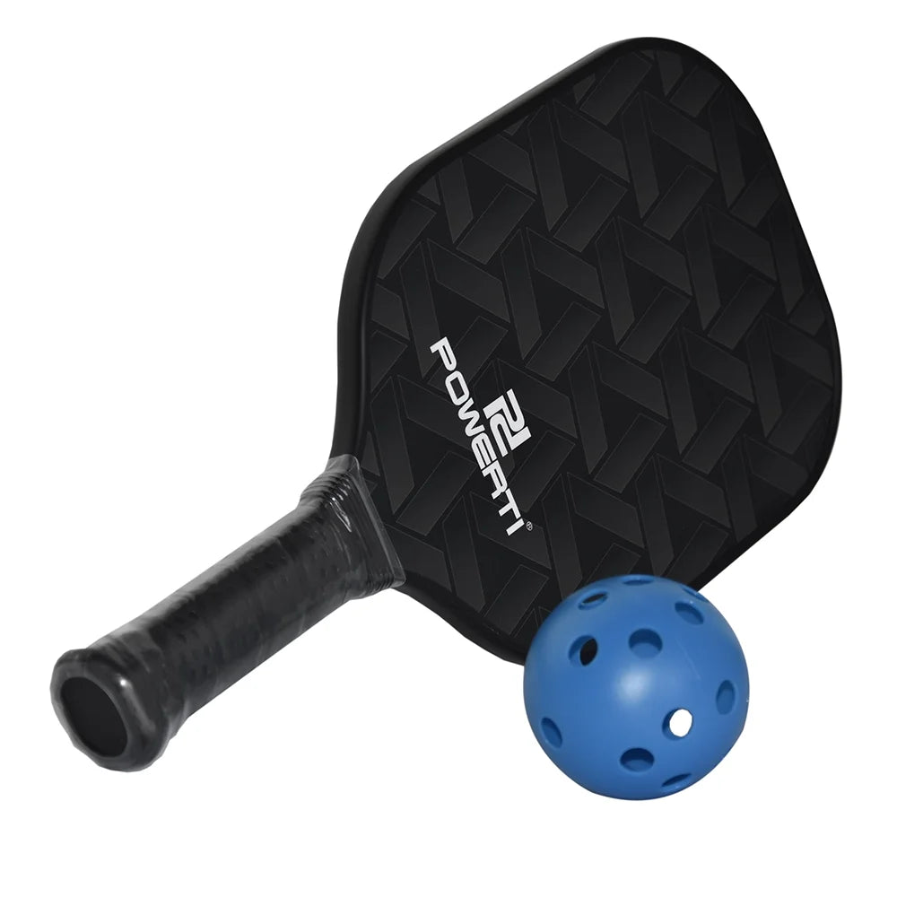 Carbon Fiber Surface Pickleball Paddle Set with 2 Balls Q91442