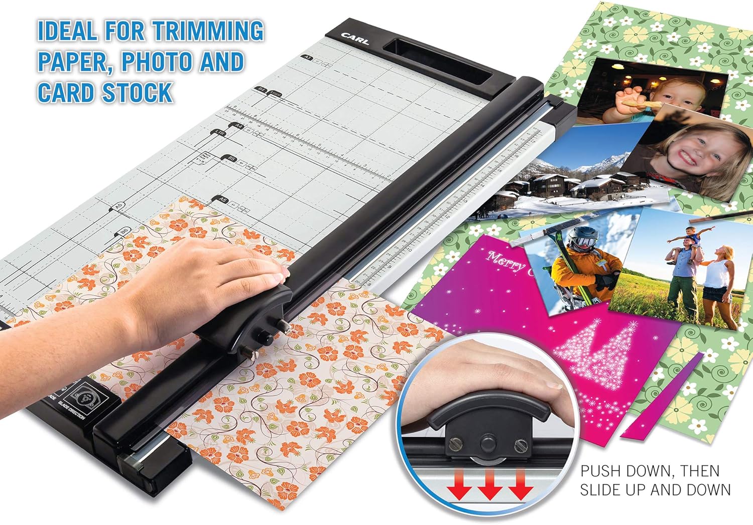 18 inch Rotary Paper Trimmer, Metal Base, 15 Sheet Cutting Capacity, Pack of 2 D991561