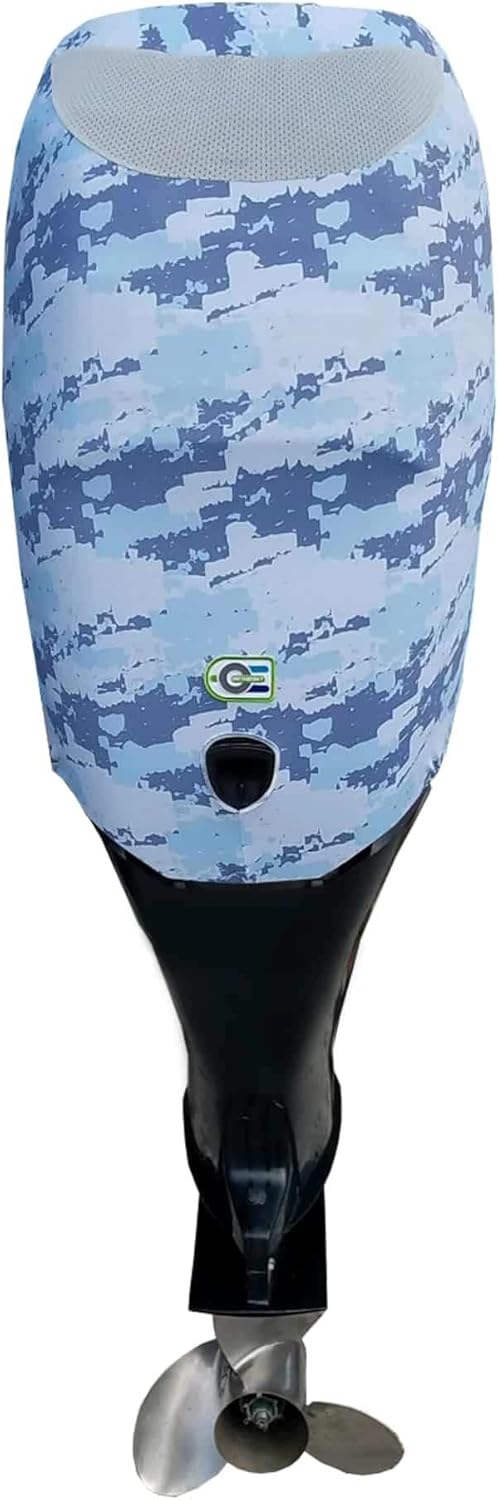 Blue Digital Camo Outboard Motor Cover P22831