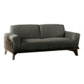 Brown & Gray Fabric Sofa with Wood Legs N709