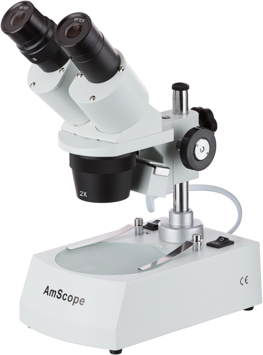 Binocular Stereo Microscope, WF10x and WF20x Eyepieces, 20X/40X/80X Magnification, LED Lighting C8638