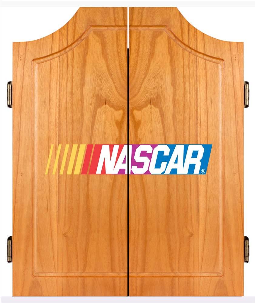 Beveled Wood Dart Cabinet Set X90907