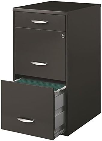 3 Drawer Metal File Cabinet in Charcoal B5733