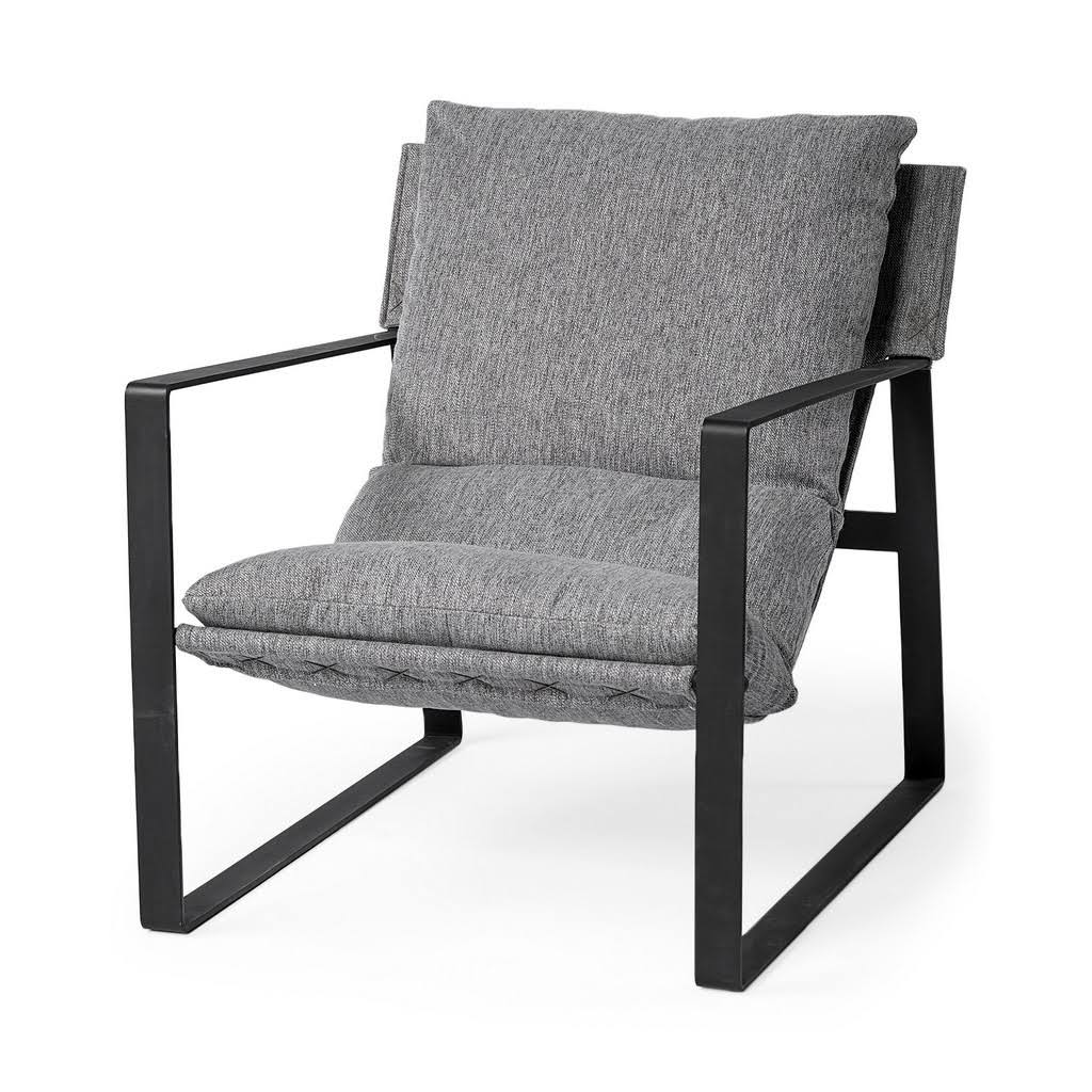 Castlerock Gray Metal Frame Sling Accent Chair P45567