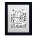 White Matte Black Frame 16x20-Inch Art Print E41506