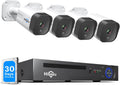 4K PoE 8CH 8MP NVR Security Camera System with 4Pcs Outdoor Bullet Cameras, 3TB Hard Drive, 100ft Night Vision, IP67 Waterproof X96099