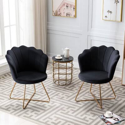 Black Velvet Papasan Chair L915865