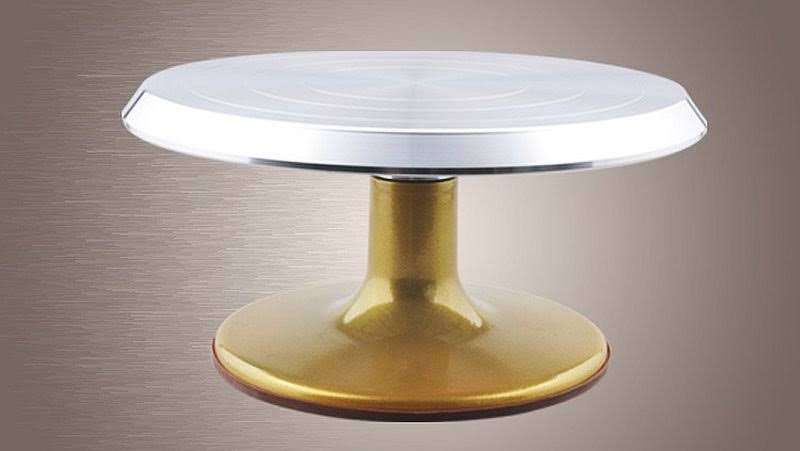 Gold Aluminum Alloy Cake Decorating Turntable Q551