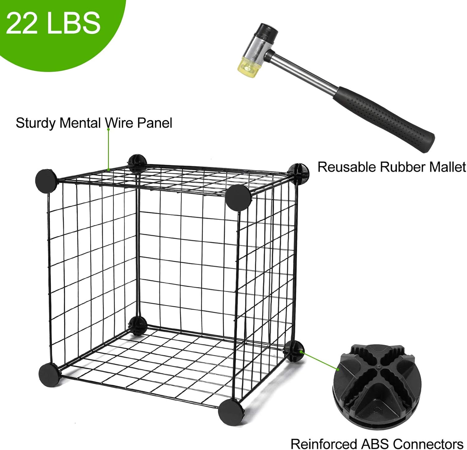 20-Cube Modular Wire Cube Storage Organizer P220641