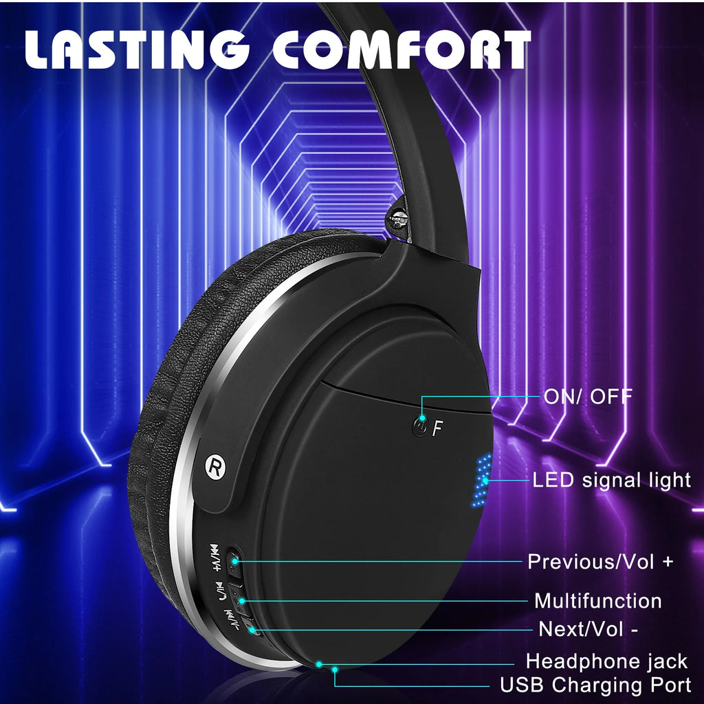 Wireless Bluetooth Over The Ear Headphones with Mic V235