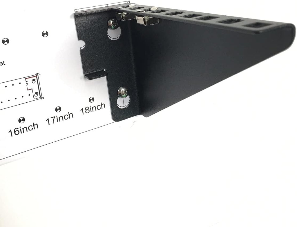 2 Pack 1U Light-Loading Foldable 19 Inches Cold Rolled Steel Vertical Wall Mount Rack Including Hardware H413
