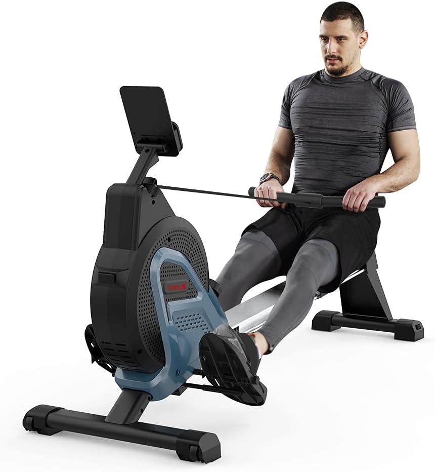 Magnetic Rowing Machine with Aluminum Track, 16 Adjustable Resistance Level & Smart LCD Monitor C38439