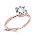 3Ct Topaz Rose Sterling Silver Engagement Ring Q4511