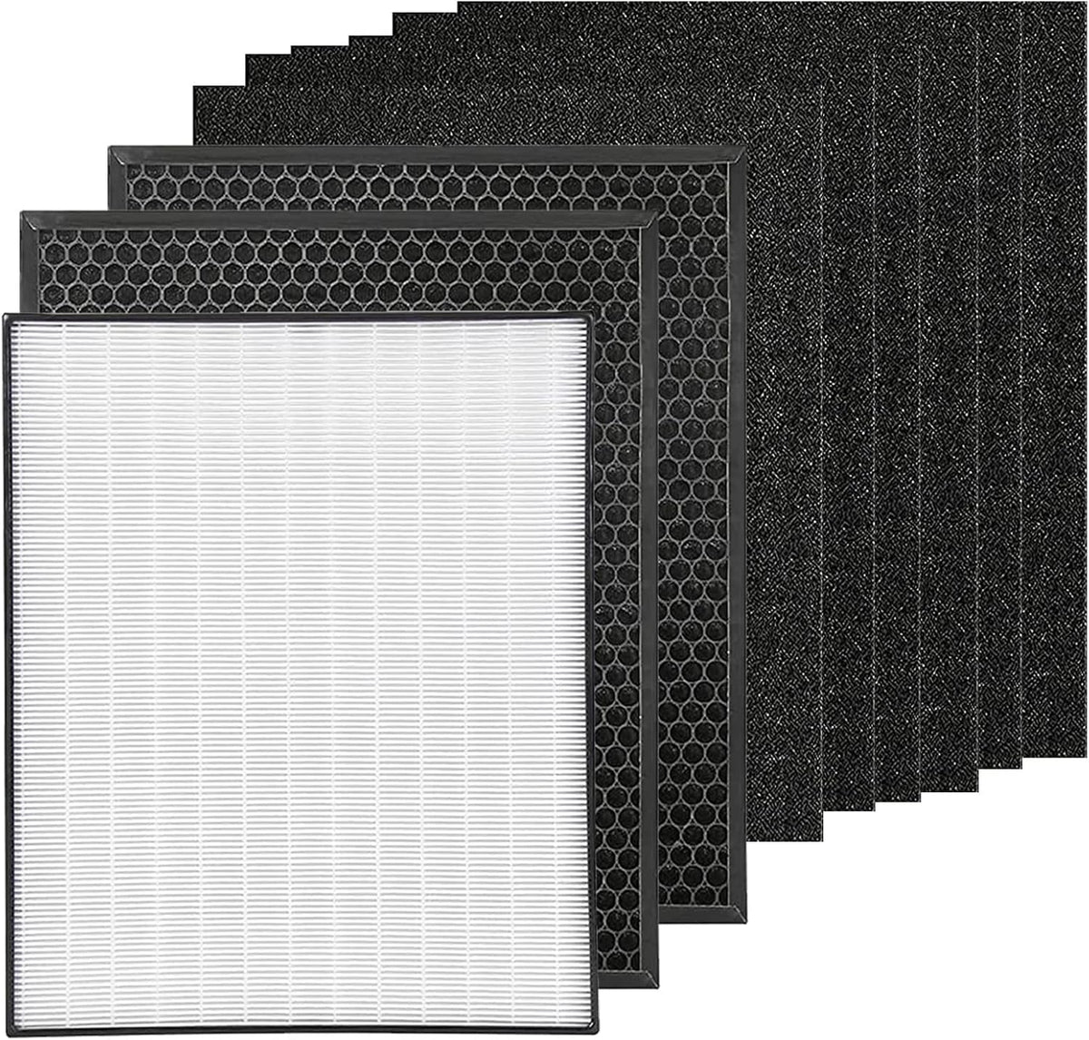 Replacement Filter Kit for Air Purifier, 1 True HEPA Filter, 2 Carbon Filters, 6 Pre-Filters Q85570