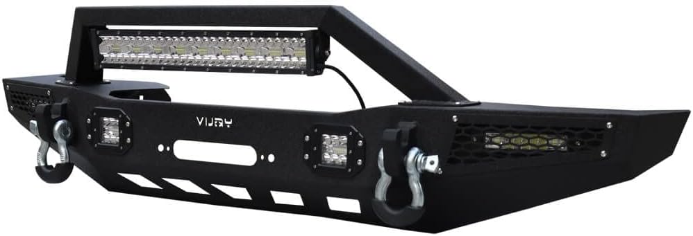 Front and Rear Bumper with LED Lights and Winch Plate and Tire Carrier X931859
