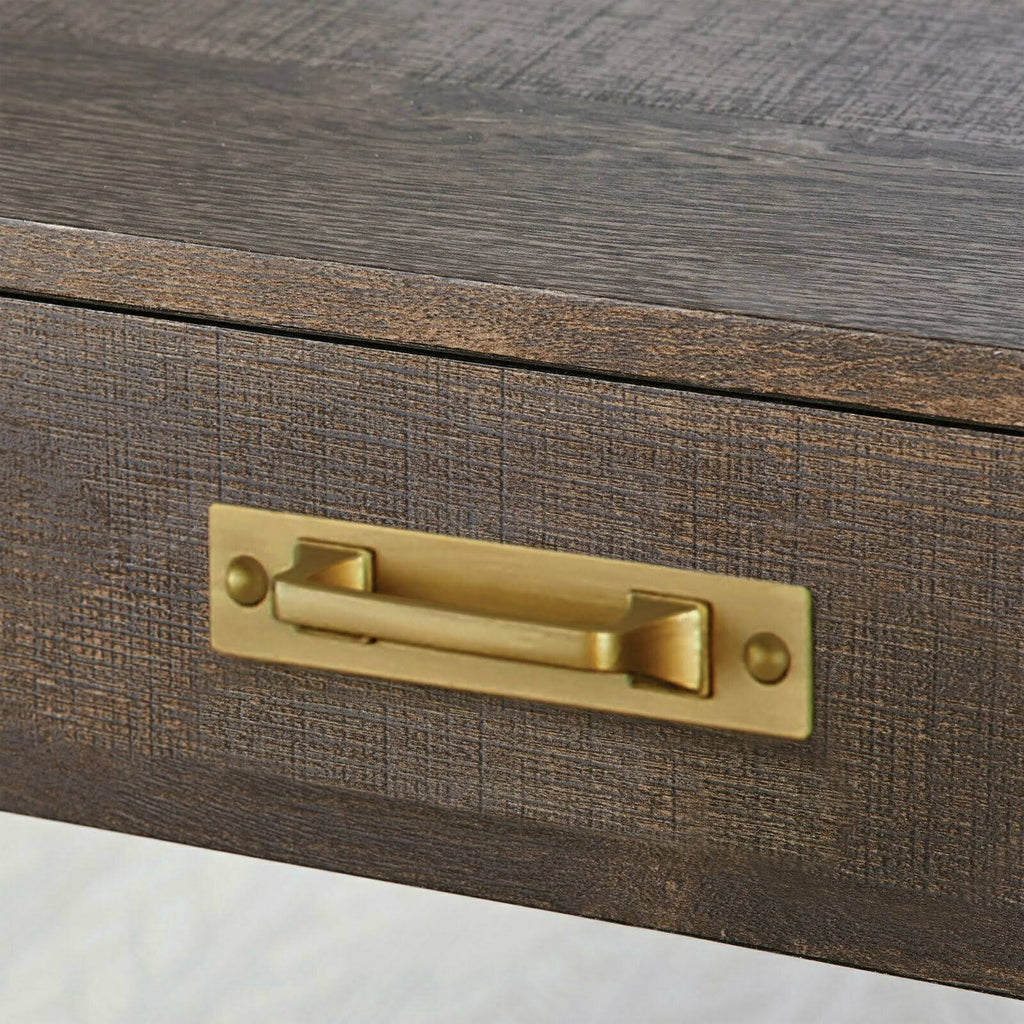 Toasted Brown Ash 3-Drawer Writing Desk C646518