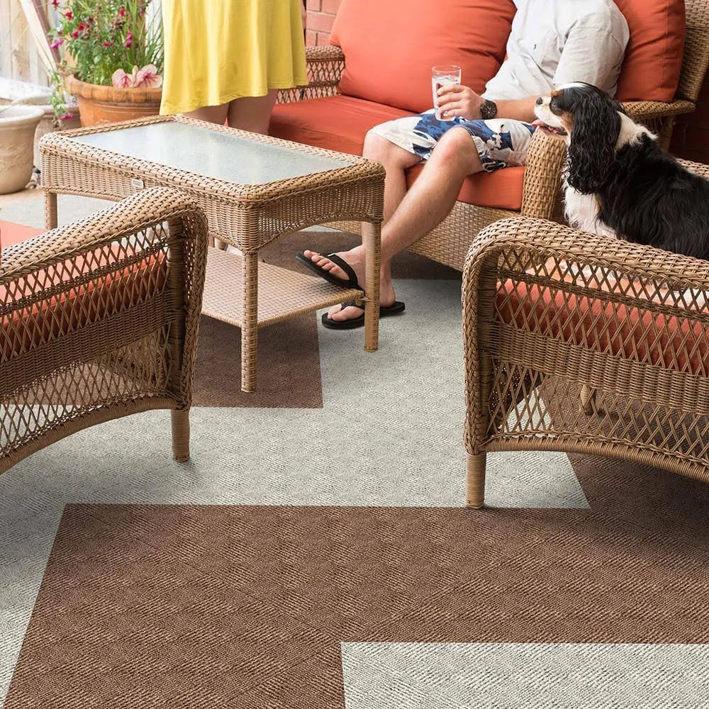 Ocean Blue Crochet Rug V413037