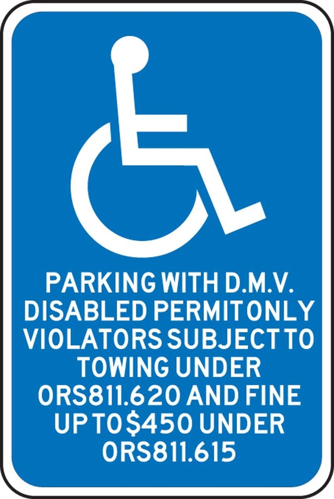 Reflective Aluminum Handicap Parking Sign M236440