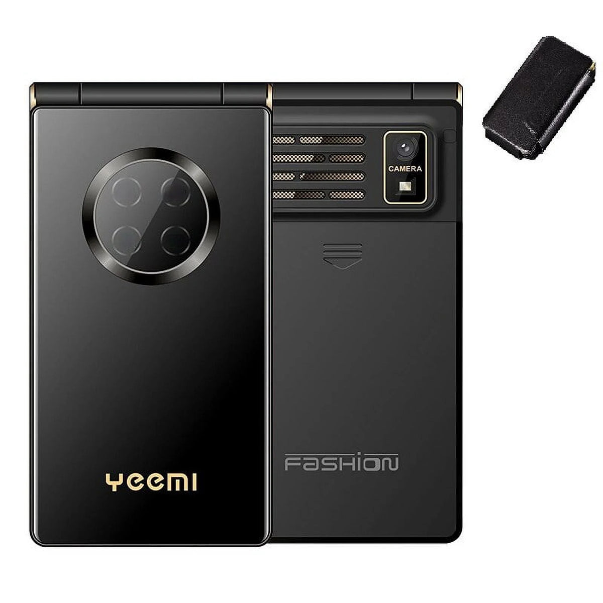 Black GSM Flip Cellphone with SOS Call, Speed Dial, Flashlight, Large Key K142272
