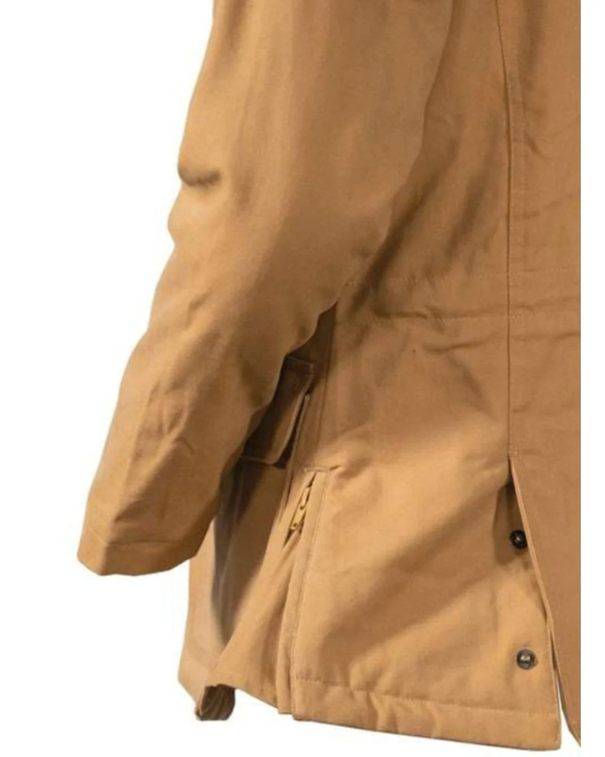 Canvas Fleece Hooded Jacket Tan 3X M10951